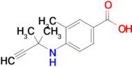 3-Methyl-4-((2-methylbut-3-yn-2-yl)amino)benzoic acid