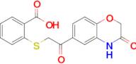 2-((2-Oxo-2-(3-oxo-3,4-dihydro-2h-benzo[b][1,4]oxazin-6-yl)ethyl)thio)benzoic acid