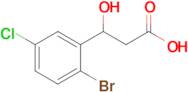 3-(2-Bromo-5-chlorophenyl)-3-hydroxypropanoic acid