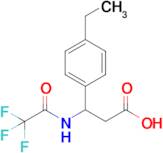 3-(4-Ethylphenyl)-3-(2,2,2-trifluoroacetamido)propanoic acid