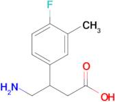 4-Amino-3-(4-fluoro-3-methylphenyl)butanoic acid