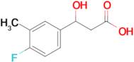 3-(4-Fluoro-3-methylphenyl)-3-hydroxypropanoic acid