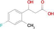 3-(4-Fluoro-2-methylphenyl)-3-hydroxypropanoic acid