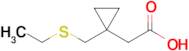 2-(1-((Ethylthio)methyl)cyclopropyl)acetic acid