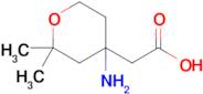 2-(4-Amino-2,2-dimethyltetrahydro-2h-pyran-4-yl)acetic acid