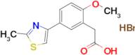 2-(2-Methoxy-5-(2-methylthiazol-4-yl)phenyl)acetic acid hydrobromide