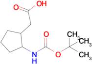 2-(2-((Tert-butoxycarbonyl)amino)cyclopentyl)acetic acid