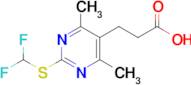 3-(2-((Difluoromethyl)thio)-4,6-dimethylpyrimidin-5-yl)propanoic acid