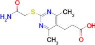 3-(2-((2-Amino-2-oxoethyl)thio)-4,6-dimethylpyrimidin-5-yl)propanoic acid