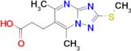 3-(5,7-Dimethyl-2-(methylthio)-[1,2,4]triazolo[1,5-a]pyrimidin-6-yl)propanoic acid