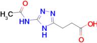 3-(5-Acetamido-4h-1,2,4-triazol-3-yl)propanoic acid