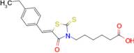 (Z)-6-(5-(4-ethylbenzylidene)-4-oxo-2-thioxothiazolidin-3-yl)hexanoic acid