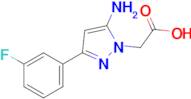 2-(5-Amino-3-(3-fluorophenyl)-1h-pyrazol-1-yl)acetic acid