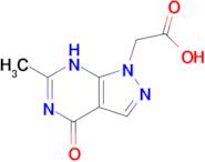 2-{6-methyl-4-oxo-1H,4H,7H-pyrazolo[3,4-d]pyrimidin-1-yl}acetic acid