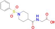 (1-(Phenylsulfonyl)piperidine-4-carbonyl)glycine