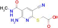 2-((6-Amino-3-cyano-5-(methylcarbamoyl)pyridin-2-yl)thio)acetic acid