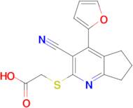 2-((3-Cyano-4-(furan-2-yl)-6,7-dihydro-5h-cyclopenta[b]pyridin-2-yl)thio)acetic acid