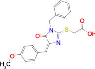 (e)-2-((1-Benzyl-4-(4-methoxybenzylidene)-5-oxo-4,5-dihydro-1h-imidazol-2-yl)thio)acetic acid