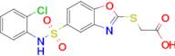 2-((5-(n-(2-Chlorophenyl)sulfamoyl)benzo[d]oxazol-2-yl)thio)acetic acid