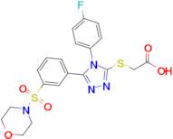 2-((4-(4-Fluorophenyl)-5-(3-(morpholinosulfonyl)phenyl)-4h-1,2,4-triazol-3-yl)thio)acetic acid