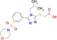 2-((4-Isobutyl-5-(3-(morpholinosulfonyl)phenyl)-4h-1,2,4-triazol-3-yl)thio)acetic acid