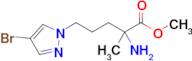 Methyl 2-amino-5-(4-bromo-1h-pyrazol-1-yl)-2-methylpentanoate