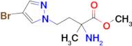 Methyl 2-amino-4-(4-bromo-1h-pyrazol-1-yl)-2-methylbutanoate