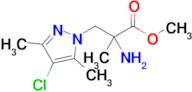 Methyl 2-amino-3-(4-chloro-3,5-dimethyl-1h-pyrazol-1-yl)-2-methylpropanoate