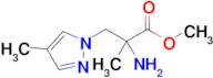 Methyl 2-amino-2-methyl-3-(4-methyl-1h-pyrazol-1-yl)propanoate