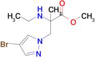 Methyl 3-(4-bromo-1h-pyrazol-1-yl)-2-(ethylamino)-2-methylpropanoate