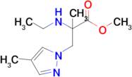 Methyl 2-(ethylamino)-2-methyl-3-(4-methyl-1h-pyrazol-1-yl)propanoate