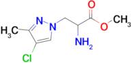 Methyl 2-amino-3-(4-chloro-3-methyl-1h-pyrazol-1-yl)propanoate