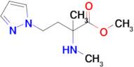 Methyl 2-methyl-2-(methylamino)-4-(1h-pyrazol-1-yl)butanoate