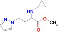 Methyl 2-(cyclopropylamino)-4-(1h-pyrazol-1-yl)butanoate