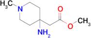 Methyl 2-(4-amino-1-methylpiperidin-4-yl)acetate