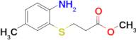 Methyl 3-((2-amino-5-methylphenyl)thio)propanoate