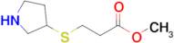 Methyl 3-(pyrrolidin-3-ylthio)propanoate