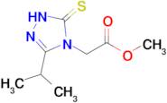 methyl 2-[3-(propan-2-yl)-5-sulfanylidene-4,5-dihydro-1H-1,2,4-triazol-4-yl]acetate