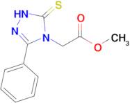 methyl 2-(3-phenyl-5-sulfanylidene-4,5-dihydro-1H-1,2,4-triazol-4-yl)acetate