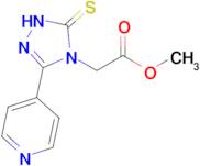 methyl 2-[3-(pyridin-4-yl)-5-sulfanylidene-4,5-dihydro-1H-1,2,4-triazol-4-yl]acetate