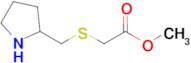 Methyl 2-((pyrrolidin-2-ylmethyl)thio)acetate