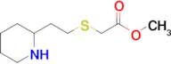 Methyl 2-((2-(piperidin-2-yl)ethyl)thio)acetate