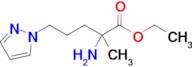 Ethyl 2-amino-2-methyl-5-(1h-pyrazol-1-yl)pentanoate