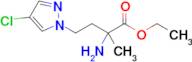 Ethyl 2-amino-4-(4-chloro-1h-pyrazol-1-yl)-2-methylbutanoate