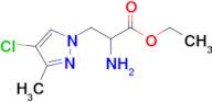 Ethyl 2-amino-3-(4-chloro-3-methyl-1h-pyrazol-1-yl)propanoate