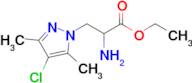 Ethyl 2-amino-3-(4-chloro-3,5-dimethyl-1h-pyrazol-1-yl)propanoate