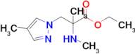 Ethyl 2-methyl-3-(4-methyl-1h-pyrazol-1-yl)-2-(methylamino)propanoate