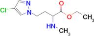 Ethyl 4-(4-chloro-1h-pyrazol-1-yl)-2-(methylamino)butanoate