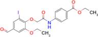 Ethyl 4-(2-(2-ethoxy-4-formyl-6-iodophenoxy)acetamido)benzoate