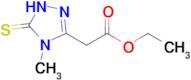 ethyl 2-(4-methyl-5-sulfanylidene-4,5-dihydro-1H-1,2,4-triazol-3-yl)acetate